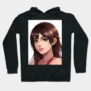 Brown hair anime pretty girl Hoodie